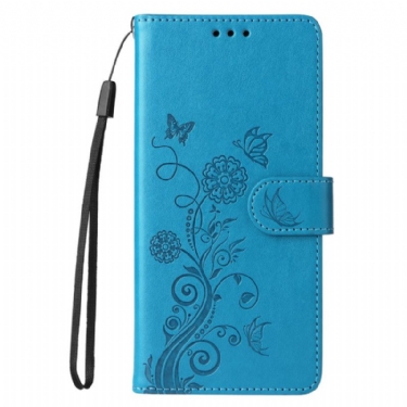 Læder Cover Poco X7 Pro 5g Blomstersnor