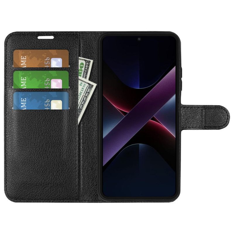 Læder Cover Poco X7 Pro 5g Litchi Kunstlæder