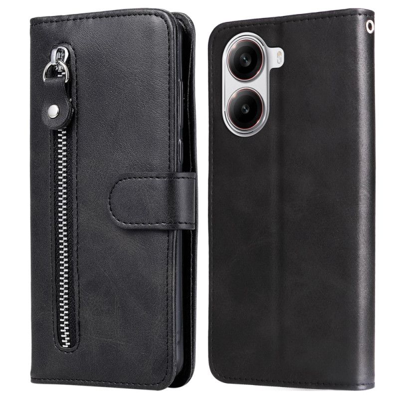 Læder Cover Poco X7 Pro 5g Telefon Etui Lynlås