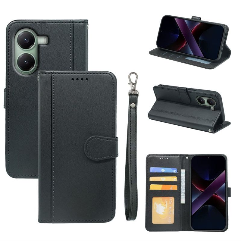 Læder Cover Poco X7 Pro 5g Telefon Etui Premium Med Rem