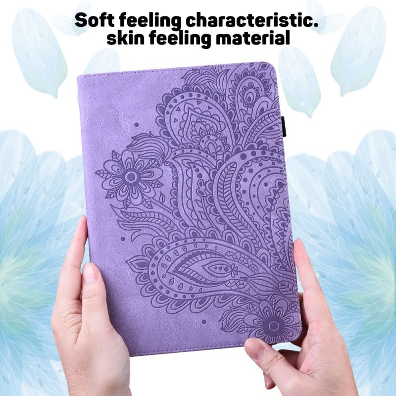 Etui Xiaomi Pad 6 Blomsterlædereffekt