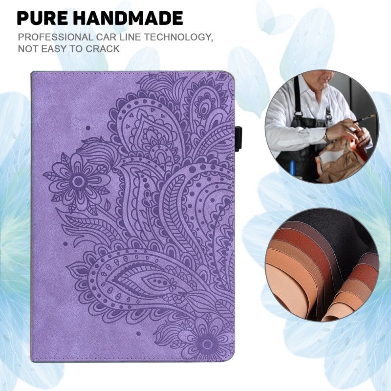 Etui Xiaomi Pad 6 Blomsterlædereffekt