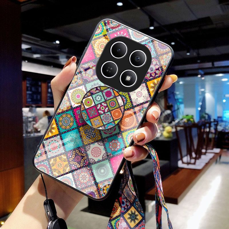 Cover Xiaomi Redmi Note 15 5g Patchwork-stativ Og Rem