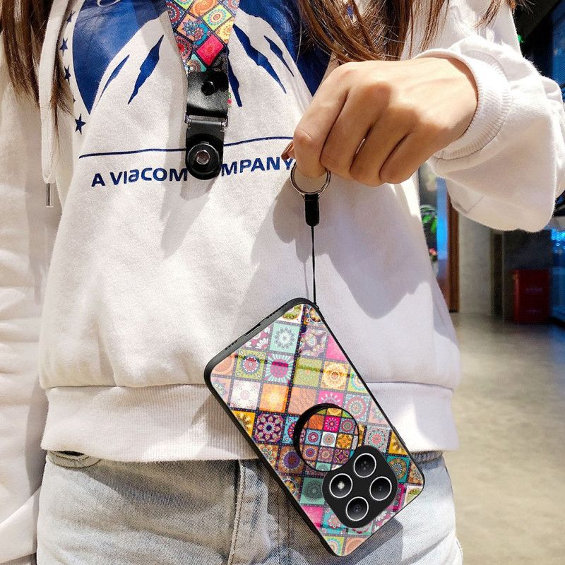 Cover Xiaomi Redmi Note 15 5g Patchwork-stativ Og Rem