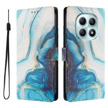 Flip Cover Til Xiaomi Redmi Note 15 5g Blå Marmor