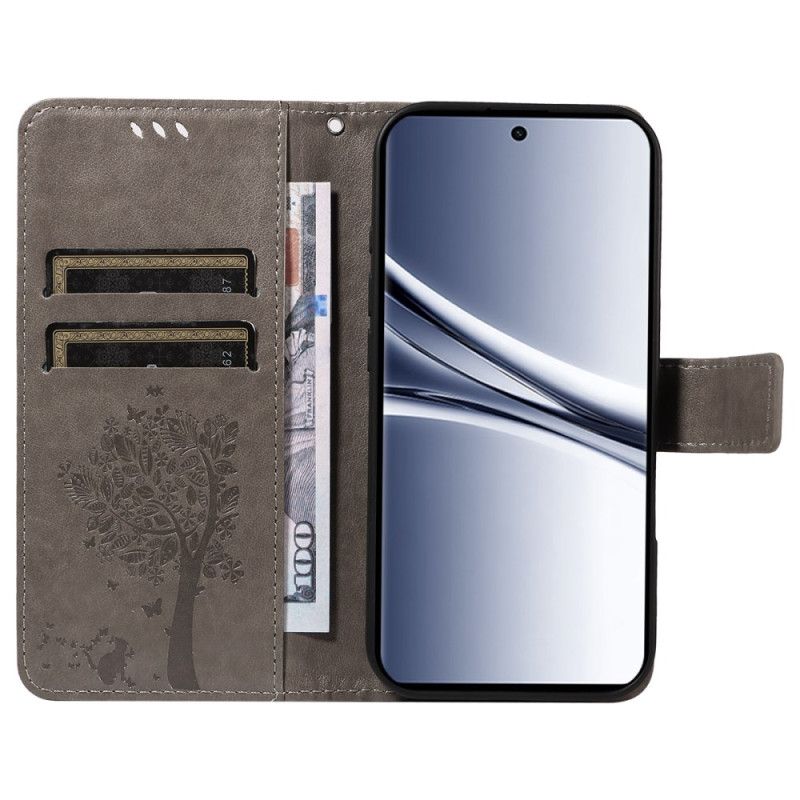 Flip Cover Til Xiaomi Redmi Note 15 5g Katte- Og Træmønster