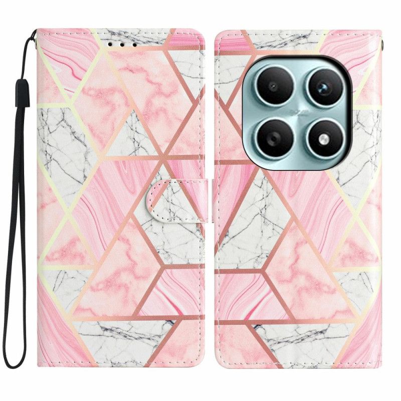 Flip Cover Til Xiaomi Redmi Note 15 5g Lyserød Marmor