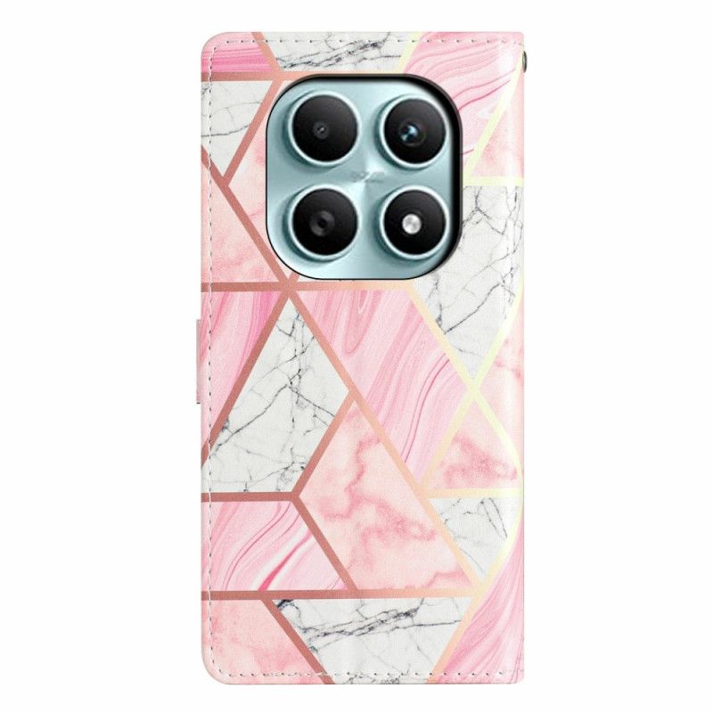 Flip Cover Til Xiaomi Redmi Note 15 5g Lyserød Marmor