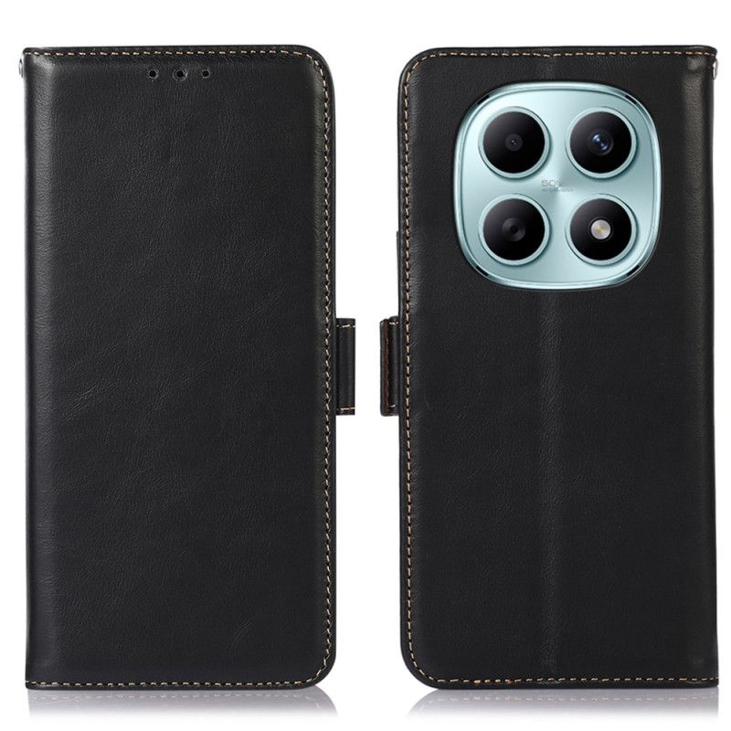 Flip Cover Til Xiaomi Redmi Note 15 5g Rfid-blokerende Ægte Læder