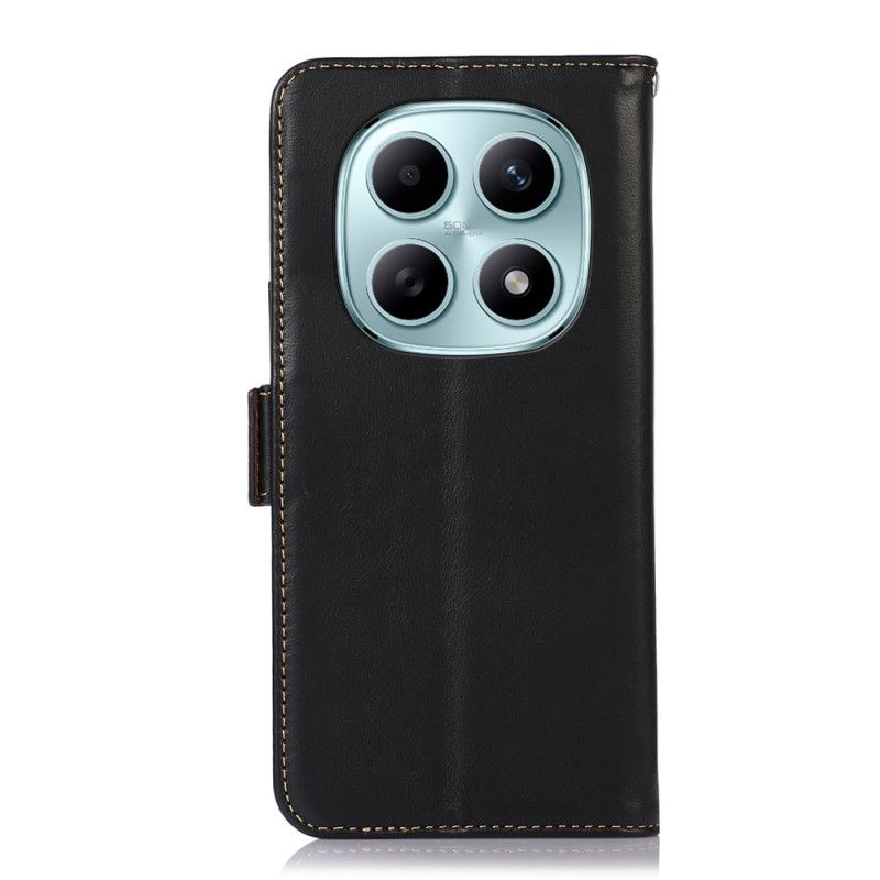 Flip Cover Til Xiaomi Redmi Note 15 5g Rfid-blokerende Ægte Læder