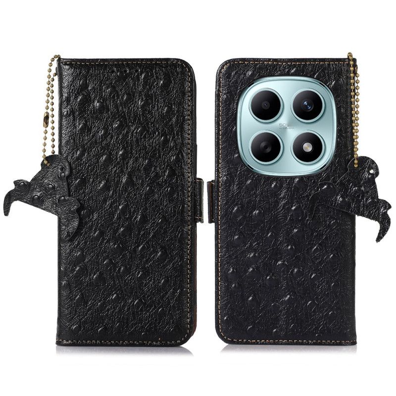 Flip Cover Til Xiaomi Redmi Note 15 5g Rfid-blokering Og Ægte Læder