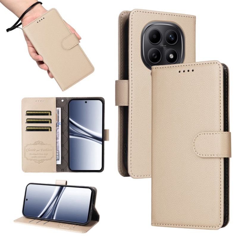 Flip Cover Til Xiaomi Redmi Note 15 5g Rfid-blokering Og Rem