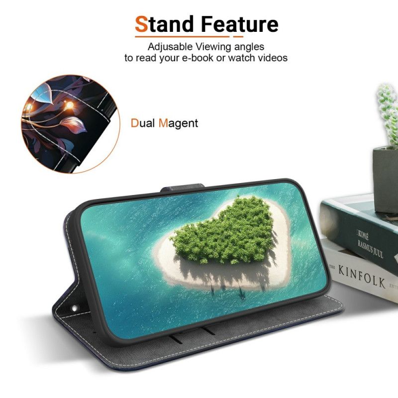 Flip Cover Til Xiaomi Redmi Note 15 5g Små Lanterneblomster