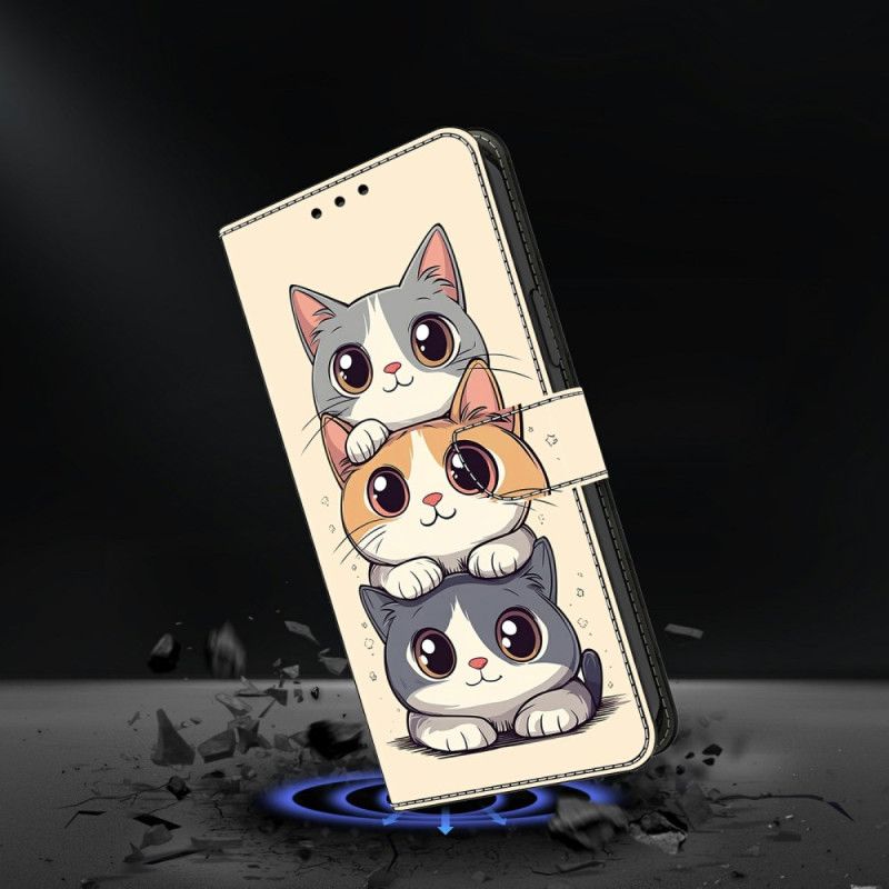 Flip Cover Til Xiaomi Redmi Note 15 5g Stablede Katte