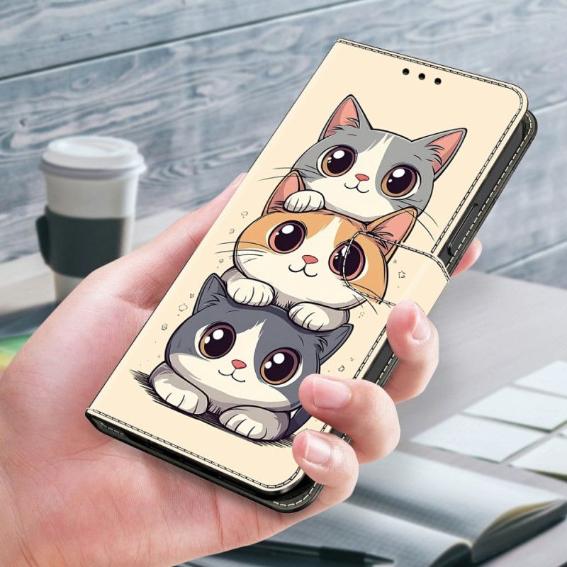 Flip Cover Til Xiaomi Redmi Note 15 5g Stablede Katte