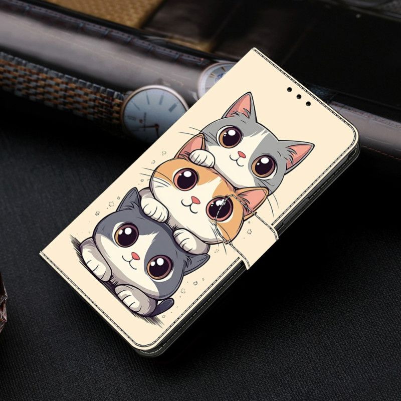 Flip Cover Til Xiaomi Redmi Note 15 5g Stablede Katte