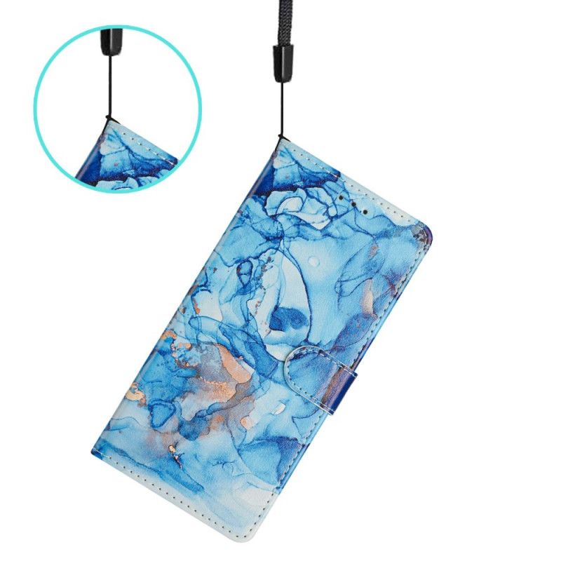 Flip Cover Xiaomi Redmi Note 15 5g Blå Marmor