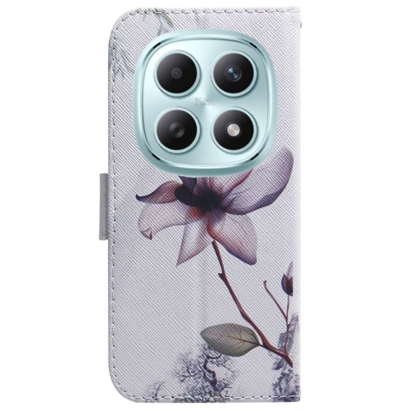 Flip Cover Xiaomi Redmi Note 15 5g Lyserød Blomst