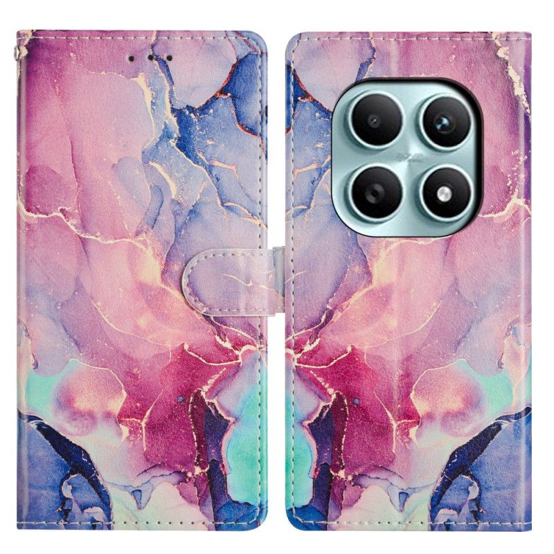 Flip Cover Xiaomi Redmi Note 15 5g Lyserød Og Grøn Marmor