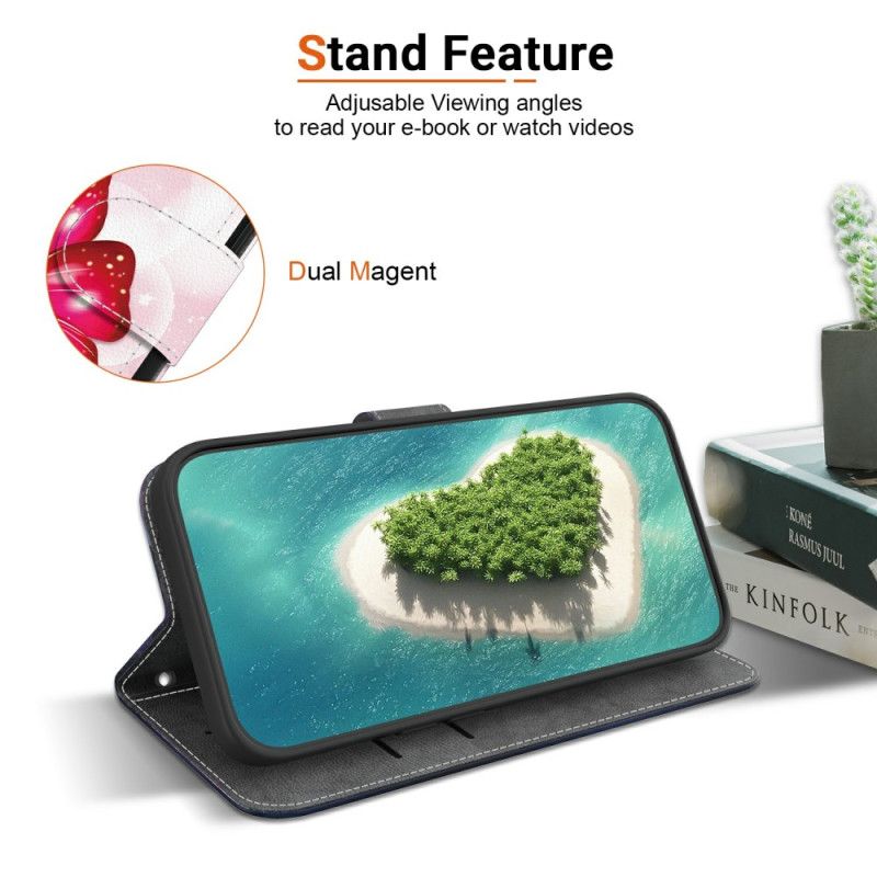 Flip Cover Xiaomi Redmi Note 15 5g Lyserød Sommerfugle