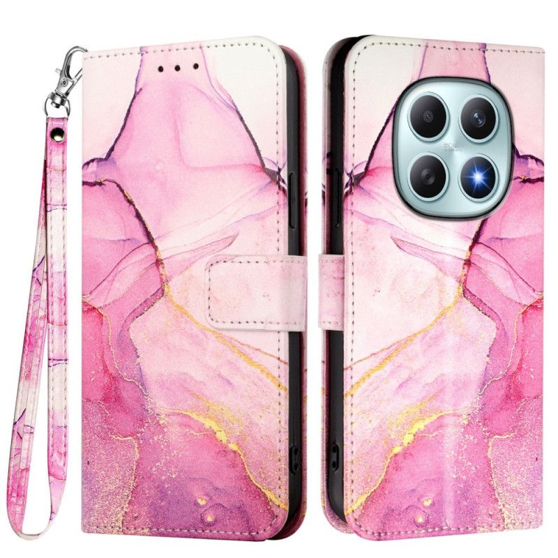 Flip Cover Xiaomi Redmi Note 15 5g Mønster Marmor Med Rem