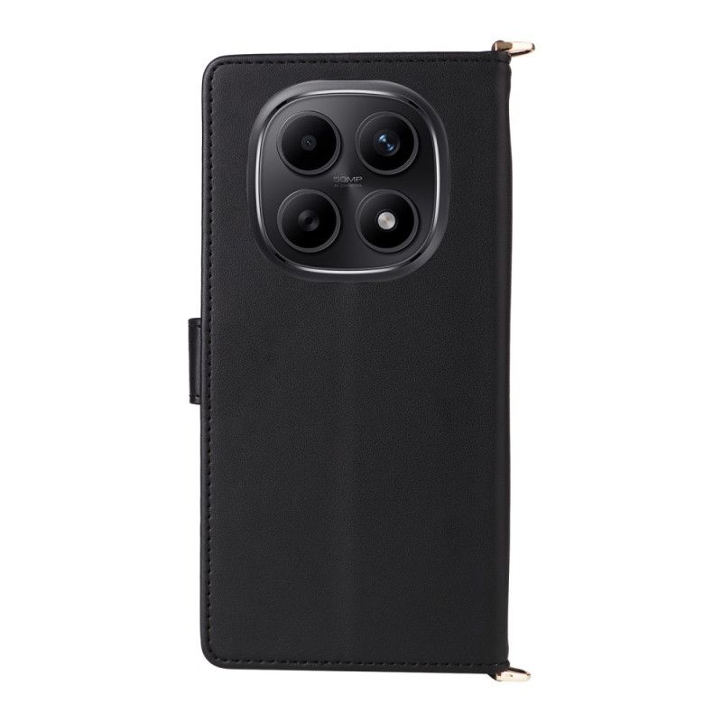 Flip Cover Xiaomi Redmi Note 15 5g Quiltet Med Skulderrem Og Rem