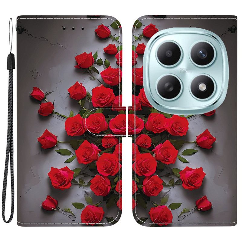 Flip Cover Xiaomi Redmi Note 15 5g Røde Roser