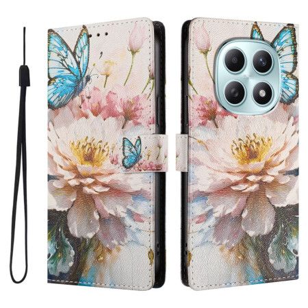 Flip Cover Xiaomi Redmi Note 15 5g Sommerfugl Og Blomster
