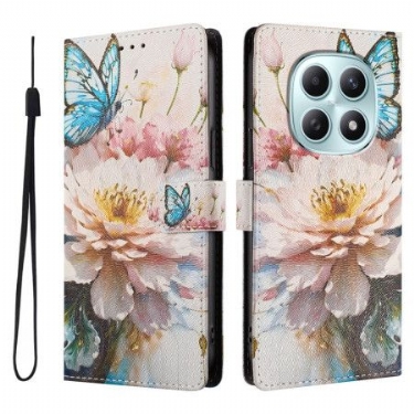 Flip Cover Xiaomi Redmi Note 15 5g Sommerfugl Og Blomster