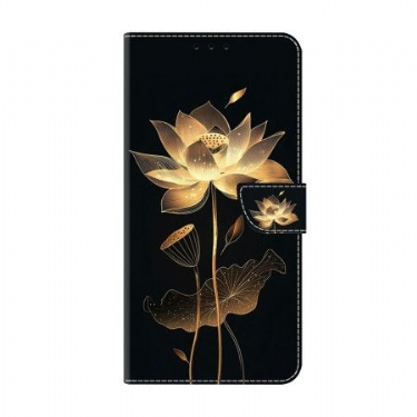 Læder Cover Xiaomi Redmi Note 15 5g Gylden Lotus