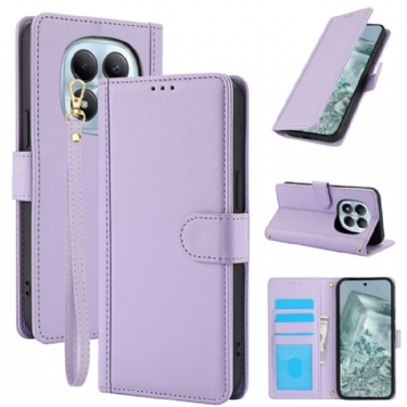 Læder Cover Xiaomi Redmi Note 15 5g Stativ Og Håndledsrem