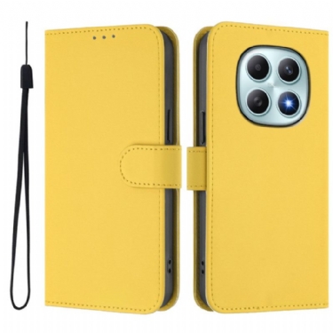 Læder Cover Xiaomi Redmi Note 15 5g Telefon Etui Ensfarvet