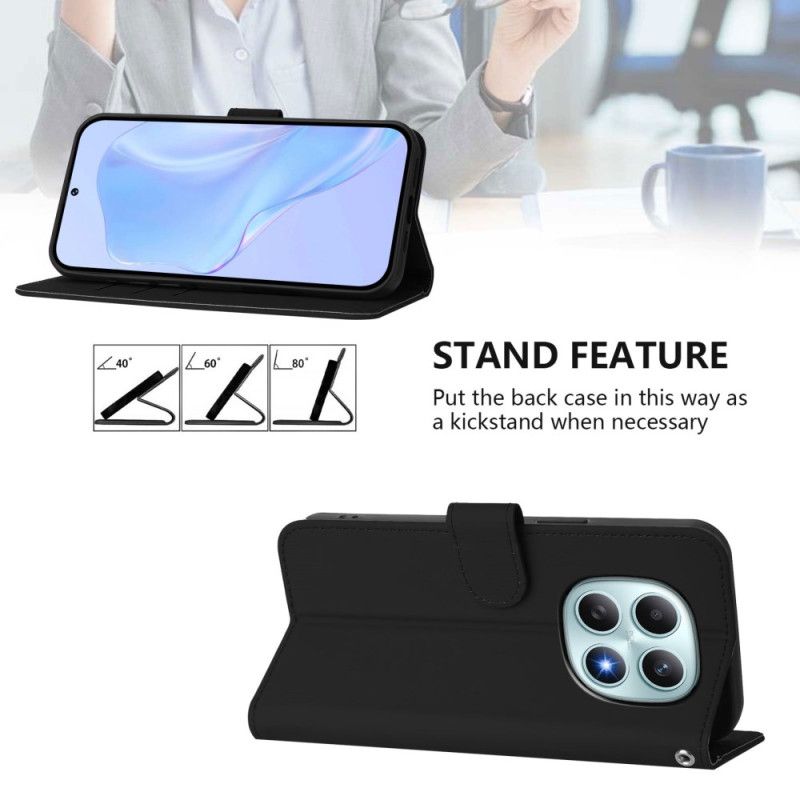 Læder Cover Xiaomi Redmi Note 15 5g Telefon Etui Ensfarvet