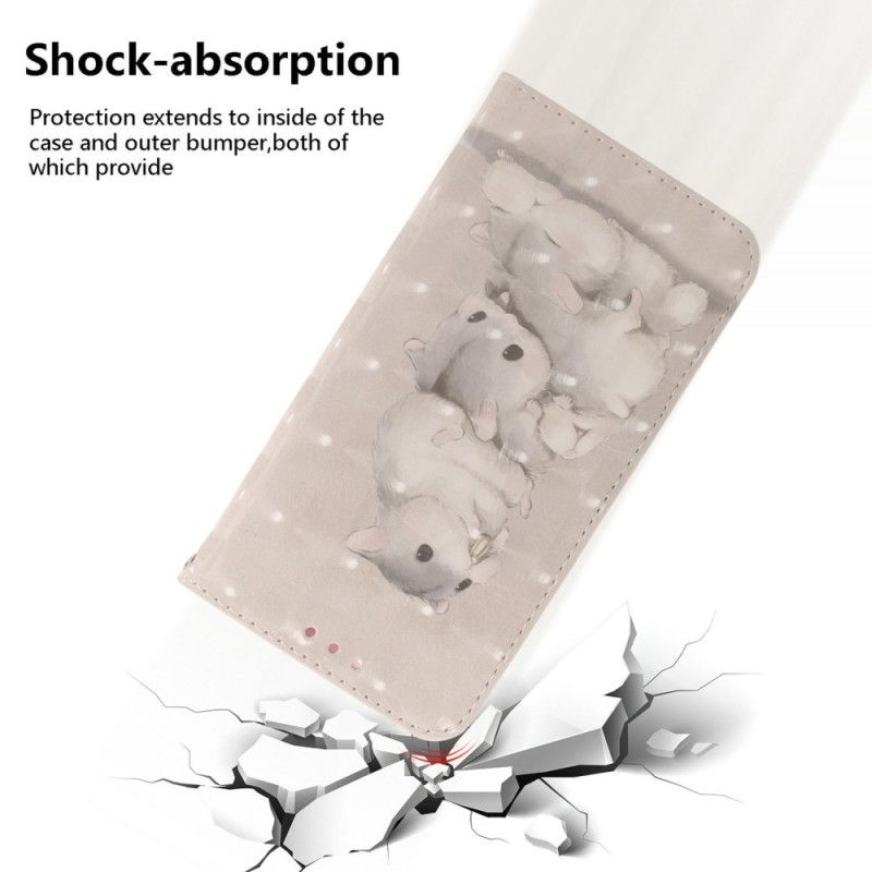 Læder Cover Xiaomi Redmi Note 15 5g Telefon Etui Hamstere Med Snor