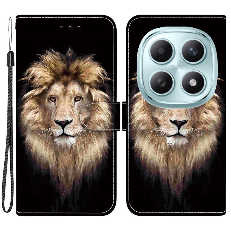 Læder Cover Xiaomi Redmi Note 15 5g Telefon Etui Løvehoved