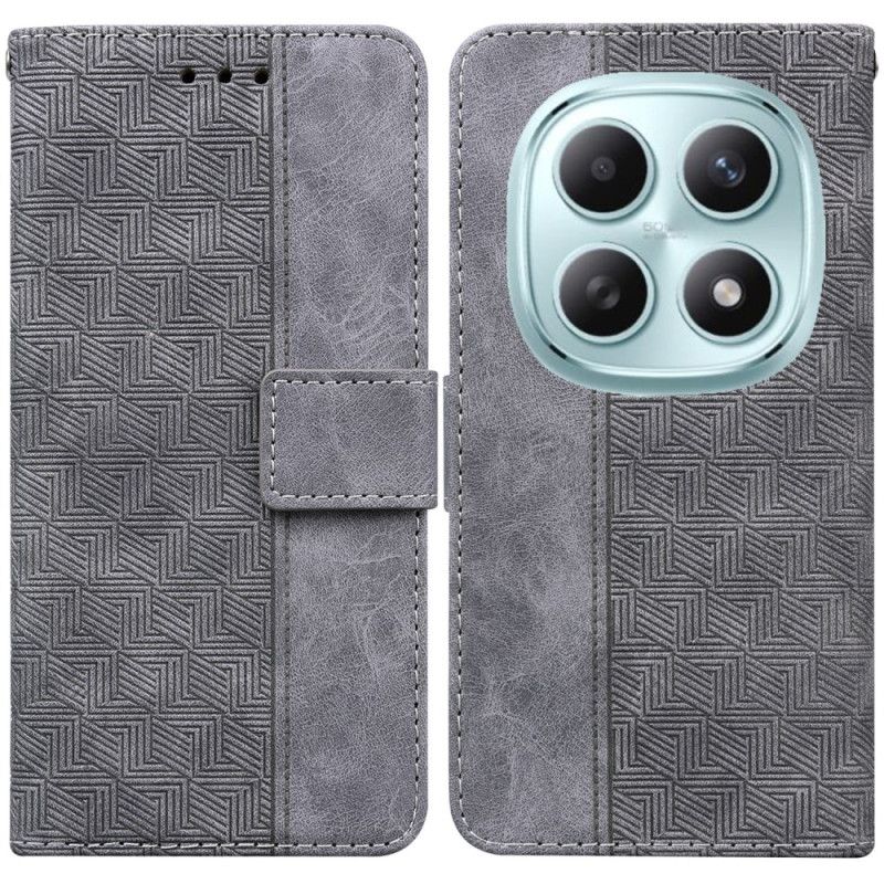 Læder Cover Xiaomi Redmi Note 15 5g Telefon Etui Vævet Mønster