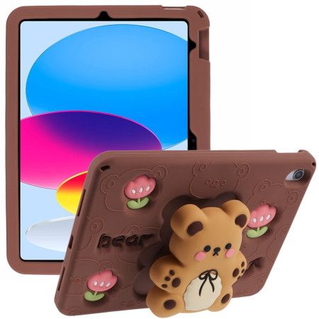 Case iPad (2025) Telefon Etui Bamseholder Og Tulipanmønster