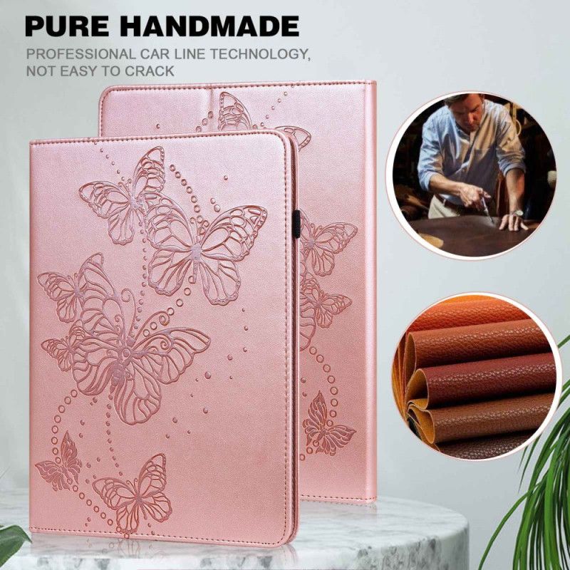 Case iPad (2025) Telefon Etui Stiliserede Sommerfugle