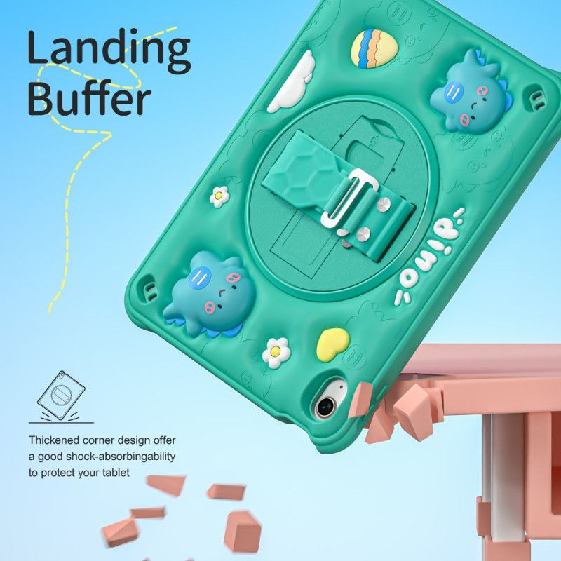 Cover iPad (2025) Børne Dinosaurrem Og Støtte