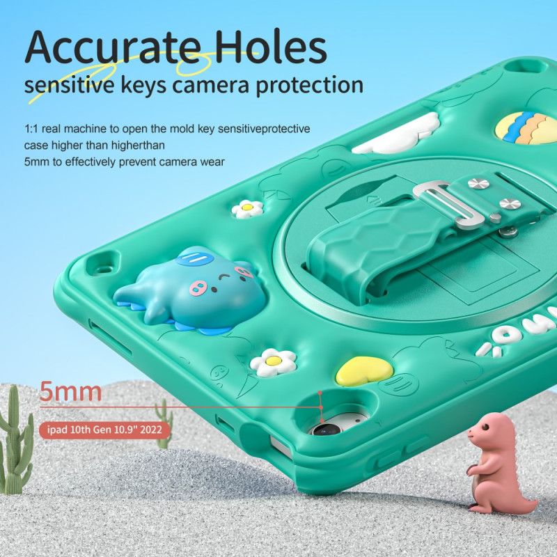 Cover iPad (2025) Børne Dinosaurrem Og Støtte