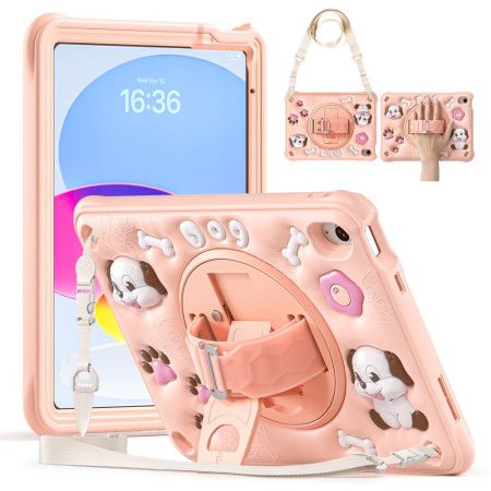 Cover iPad (2025) Skulderrem Og Stativ Til Børnehund