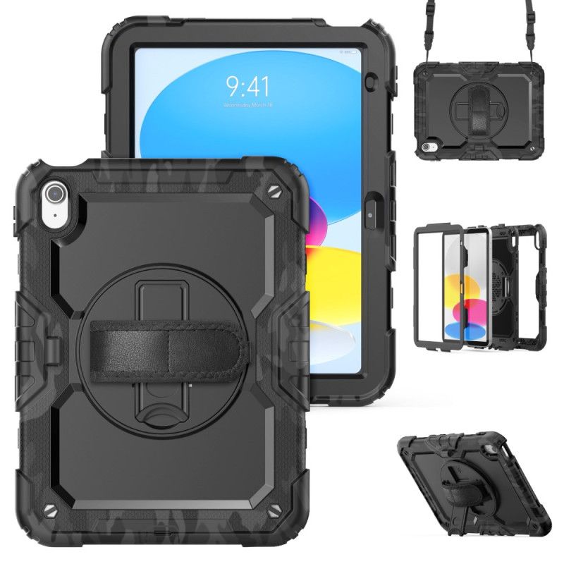 Cover iPad (2025) Telefon Etui Fuld Beskyttelse Med Skulderrem
