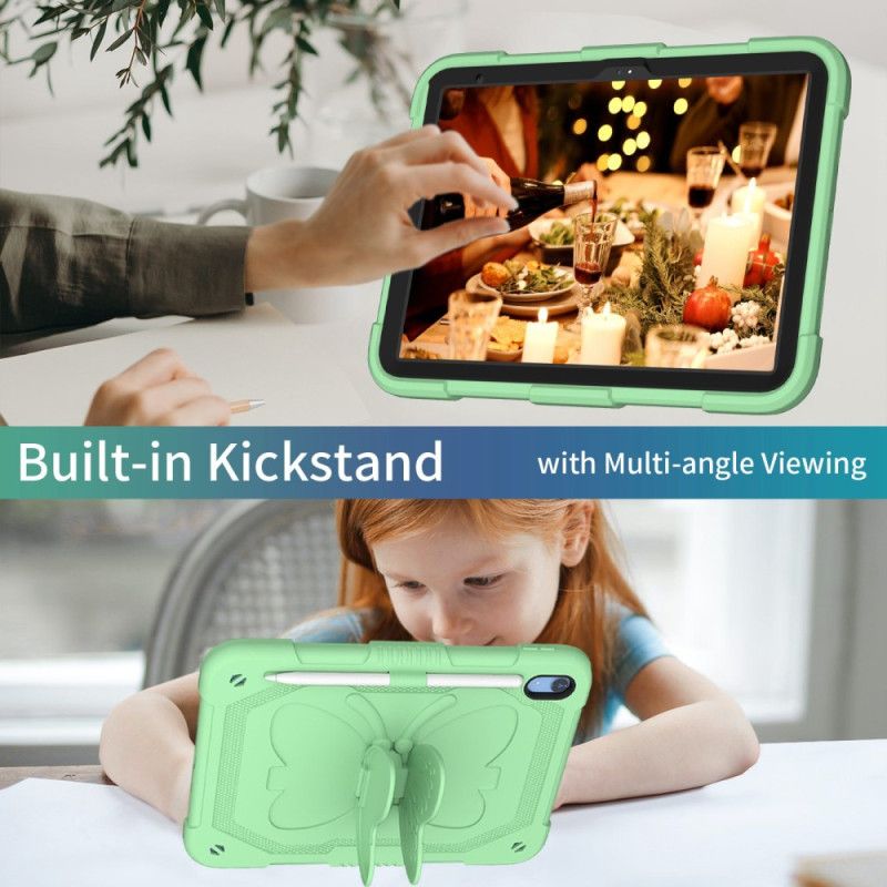 Cover iPad (2025) Telefon Etui Holdbar Og Solid Sommerfugleskulderrem