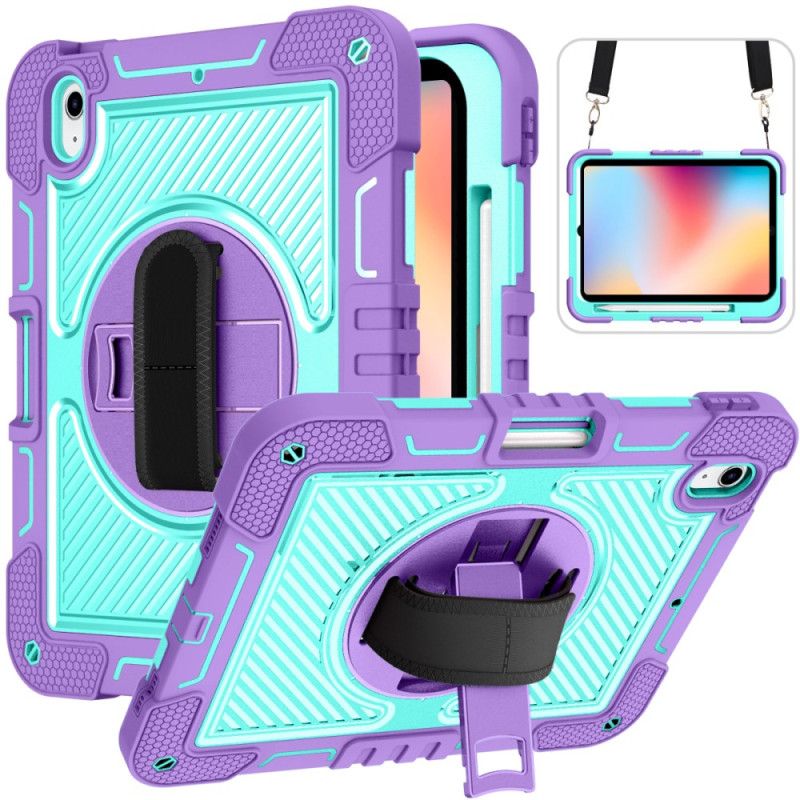 Cover iPad (2025) Telefon Etui Tofarvet Stativ Og Skulderrem