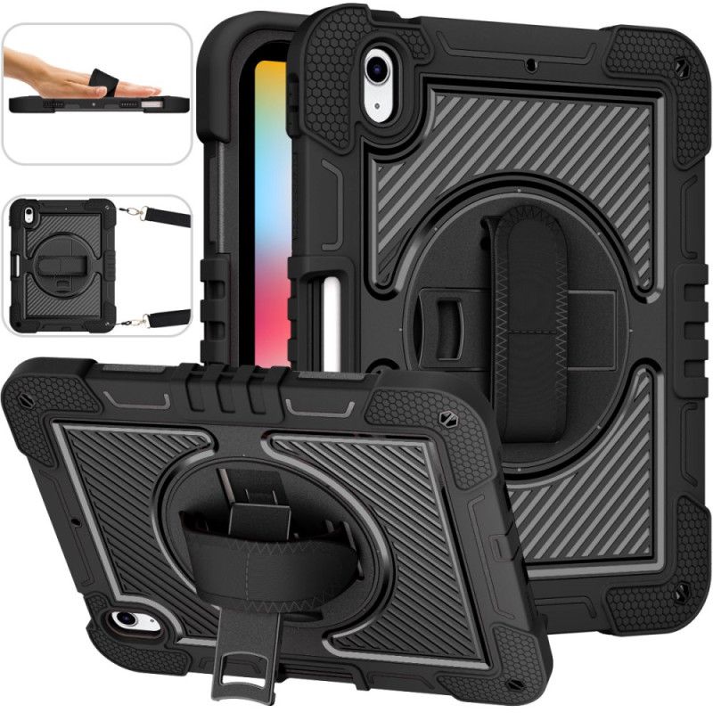 Cover iPad (2025) Telefon Etui Tofarvet Stativ Og Skulderrem
