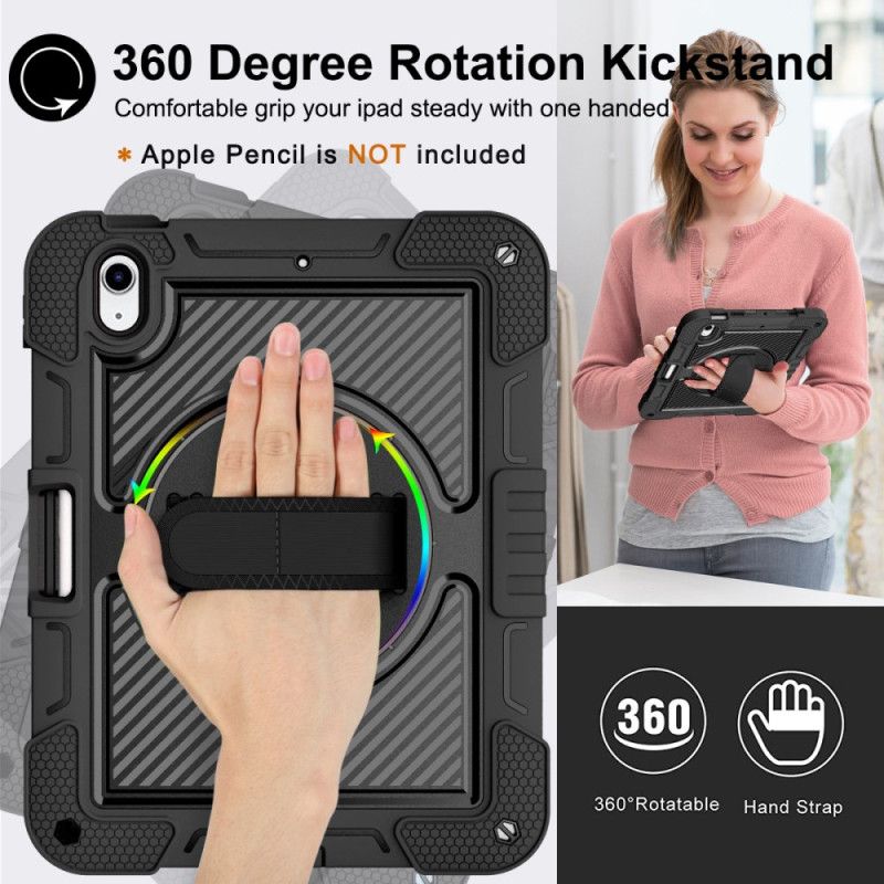 Cover iPad (2025) Telefon Etui Tofarvet Stativ Og Skulderrem