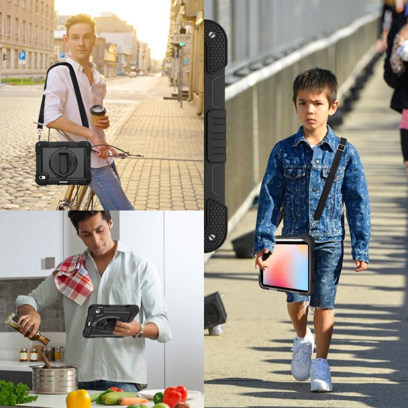 Cover iPad (2025) Telefon Etui Tofarvet Stativ Og Skulderrem