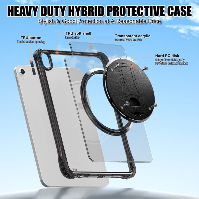 Cover iPad (2025) Telefon Etui Transparent Integreret Stativ