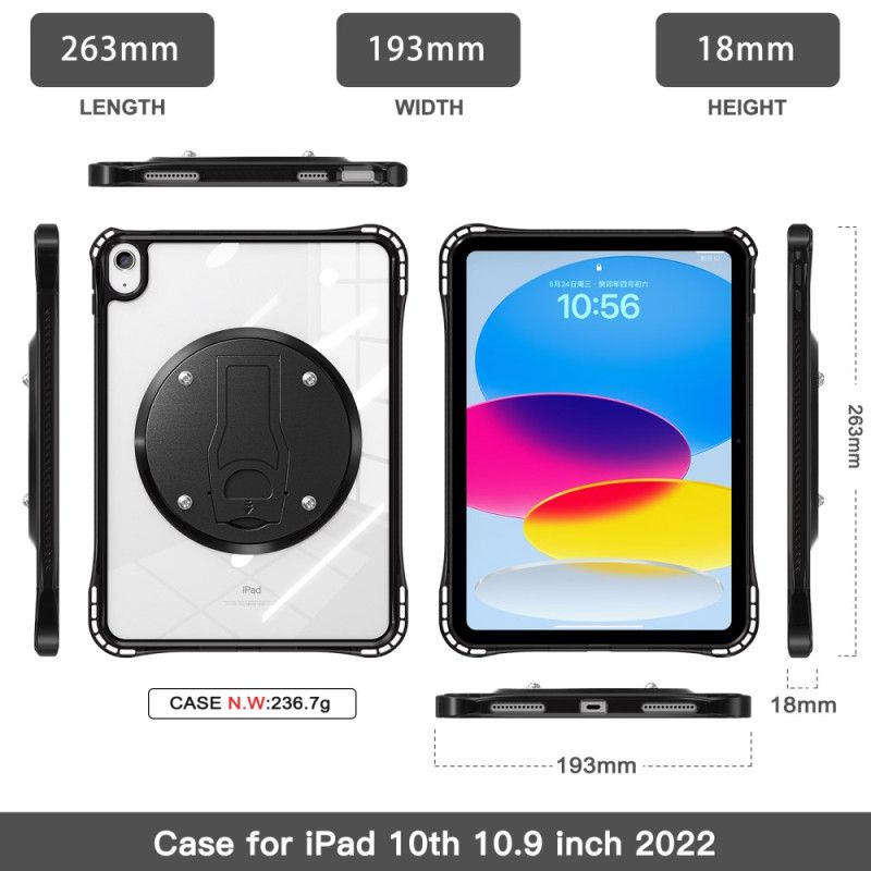 Cover iPad (2025) Telefon Etui Transparent Integreret Stativ