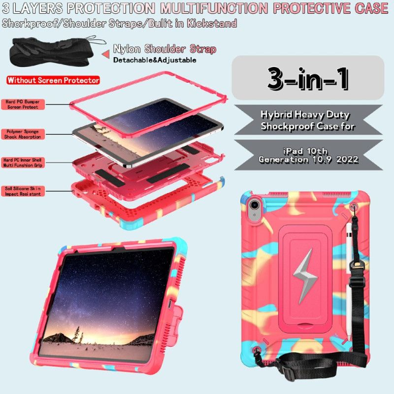 Cover Til iPad (2025) Tredobbelt Beskyttelse Med Skulderrem